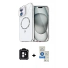 MARSİLYAN™- iPhone 11 Kılıf Kıvılcım Form Prime - Şeffaf Royal Nano Ekran Koruyucu + PVD Metal Kamera Lens - YL