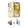 MARSİLYAN™- iPhone 11 Kılıf Kıvılcım Form Prime - Şeffaf Royal Nano Ekran Koruyucu + Raze Metal Kamera Lens - SH
