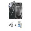 MARSİLYAN™- iPhone 11 Kılıf Kıvılcım Form Prime - Şeffaf Royal Nano Ekran Koruyucu + Raze Metal Kamera Lens - GS