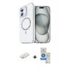 MARSİLYAN™- iPhone 11 Kılıf Kıvılcım Form Prime - Şeffaf Royal Nano Ekran Koruyucu + Renkli Kamera Lens Koruma Cam - SI