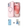 MARSİLYAN™- iPhone 11 Kılıf Kıvılcım Form Prime - Şeffaf Royal Nano Ekran Koruyucu + Neon Fosforlu Kamera Lens - TU
