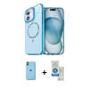 MARSİLYAN™- iPhone 11 Kılıf Kıvılcım Form Prime - Şeffaf Royal Nano Ekran Koruyucu + Neon Fosforlu Kamera Lens - TU