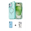 MARSİLYAN™- iPhone 11 Kılıf Kıvılcım Form Prime - Şeffaf Uv Polymer Nano Ekran Koruyucu + Neon Fosforlu Kamera Lens - MI