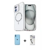 MARSİLYAN™- iPhone 11 Kılıf Kıvılcım Form Prime - Şeffaf Uv Polymer Nano Ekran Koruyucu + Neon Fosforlu Kamera Lens - MI