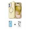 MARSİLYAN™- iPhone 11 Kılıf Kıvılcım Form Prime - Şeffaf Uv Polymer Nano Ekran Koruyucu + Neon Fosforlu Kamera Lens - YL