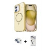 MARSİLYAN™- iPhone 11 Kılıf Kıvılcım Form Prime - Şeffaf Uv Polymer Nano Ekran Koruyucu + Pers Alüminyum Kamera Lens - LT