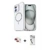 MARSİLYAN™- iPhone 11 Kılıf Kıvılcım Form Prime - Şeffaf Uv Polymer Nano Ekran Koruyucu + Pers Alüminyum Kamera Lens - KI