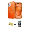 MARSİLYAN™- iPhone 11 Kılıf Kıvılcım Form Prime - Siyah 34D Hayalet Izgaralı Cam + Rainbow Kamera Lens Koruma Cam - KI