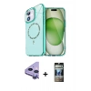 MARSİLYAN™- iPhone 11 Kılıf Kıvılcım Form Prime - Siyah 34D Hayalet Izgaralı Cam + Raze Metal Kamera Lens - MR