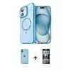 MARSİLYAN™- iPhone 11 Kılıf Kıvılcım Form Prime - Siyah 34D Hayalet Izgaralı Cam + Neon Fosforlu Kamera Lens - MI