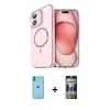 MARSİLYAN™- iPhone 11 Kılıf Kıvılcım Form Prime - Siyah 34D Hayalet Izgaralı Cam + Neon Fosforlu Kamera Lens - MI