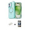 MARSİLYAN™- iPhone 11 Kılıf Kıvılcım Form Prime - Siyah 34D Hayalet Izgaralı Cam + Renkli Kamera Lens Koruma Cam - SI