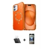 MARSİLYAN™- iPhone 11 Kılıf Kıvılcım Form Prime - Siyah 34D Hayalet Izgaralı Cam + Şeffaf Kamera Lens Koruma Cam