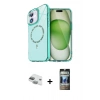 MARSİLYAN™- iPhone 11 Kılıf Kıvılcım Form Prime - Siyah 34D Hayalet Izgaralı Cam + Pers Alüminyum Kamera Lens - YL
