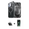 MARSİLYAN™- iPhone 11 Kılıf Kıvılcım Form Prime - Siyah 360 Mat Full Body Arka Koruyucu + Kamera Lens Koruma Cam - SF