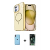 MARSİLYAN™- iPhone 11 Kılıf Kıvılcım Form Prime - Siyah 360 Mat Full Body Arka Koruyucu + Neon Fosforlu Kamera Lens - TU