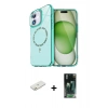 MARSİLYAN™- iPhone 11 Kılıf Kıvılcım Form Prime - Siyah 360 Mat Full Body Arka Koruyucu + Renkli Kamera Lens Koruma Cam - TU