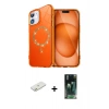 MARSİLYAN™- iPhone 11 Kılıf Kıvılcım Form Prime - Siyah 360 Mat Full Body Arka Koruyucu + Renkli Kamera Lens Koruma Cam - TU