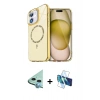 MARSİLYAN™- iPhone 11 Kılıf Kıvılcım Form Prime - Siyah 3D Antistatik Cam Ekran Koruyucu + Raze Metal Kamera Lens - MI