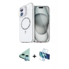 MARSİLYAN™- iPhone 11 Kılıf Kıvılcım Form Prime - Siyah 3D Antistatik Cam Ekran Koruyucu + Raze Metal Kamera Lens - MI