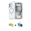 MARSİLYAN™- iPhone 11 Kılıf Kıvılcım Form Prime - Siyah 3D Antistatik Cam Ekran Koruyucu + Rainbow Kamera Lens Koruma Cam - KI