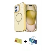 MARSİLYAN™- iPhone 11 Kılıf Kıvılcım Form Prime - Siyah 3D Antistatik Cam Ekran Koruyucu + Rainbow Kamera Lens Koruma Cam - KI