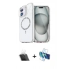 MARSİLYAN™- iPhone 11 Kılıf Kıvılcım Form Prime - Siyah 3D Antistatik Cam Ekran Koruyucu + Kamera Lens Koruma Cam - SF