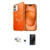 MARSİLYAN™- iPhone 11 Kılıf Kıvılcım Form Prime - Siyah 3D Antistatik Hayalet Cam Ekran Koruyucu + Pers Alüminyum Kamera Lens - GD