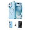 MARSİLYAN™- iPhone 11 Kılıf Kıvılcım Form Prime - Siyah 3D Antistatik Hayalet Cam Ekran Koruyucu + Neon Fosforlu Kamera Lens - MI