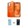 MARSİLYAN™- iPhone 11 Kılıf Kıvılcım Form Prime - Siyah 3D Antistatik Hayalet Cam Ekran Koruyucu + Neon Fosforlu Kamera Lens - MI