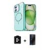 MARSİLYAN™- iPhone 11 Kılıf Kıvılcım Form Prime - Siyah 3D Antistatik Hayalet Cam Ekran Koruyucu + PVD Metal Kamera Lens - TU