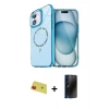 MARSİLYAN™- iPhone 11 Kılıf Kıvılcım Form Prime - Siyah 3D Antistatik Hayalet Cam Ekran Koruyucu + Rainbow Kamera Lens Koruma Cam - KI