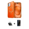 MARSİLYAN™- iPhone 11 Kılıf Kıvılcım Form Prime - Siyah 3D Antistatik Hayalet Cam Ekran Koruyucu + Kamera Lens Koruma Cam - SF