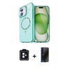 MARSİLYAN™- iPhone 11 Kılıf Kıvılcım Form Prime - Siyah 3D Antistatik Hayalet Cam Ekran Koruyucu + PVD Metal Kamera Lens - SH