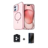 MARSİLYAN™- iPhone 11 Kılıf Kıvılcım Form Prime - Siyah 3D Antistatik Hayalet Cam Ekran Koruyucu + PVD Metal Kamera Lens - SH