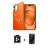 MARSİLYAN™- iPhone 11 Kılıf Kıvılcım Form Prime - Siyah 3D Antistatik Hayalet Cam Ekran Koruyucu + PVD Metal Kamera Lens - SH