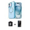 MARSİLYAN™- iPhone 11 Kılıf Kıvılcım Form Prime - Siyah 3D Antistatik Hayalet Cam Ekran Koruyucu + PVD Metal Kamera Lens - YL