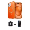 MARSİLYAN™- iPhone 11 Kılıf Kıvılcım Form Prime - Siyah 3D Antistatik Hayalet Cam Ekran Koruyucu + PVD Metal Kamera Lens - YL