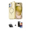 MARSİLYAN™- iPhone 11 Kılıf Kıvılcım Form Prime - Siyah 3D Antistatik Mat Seramik Nano Ekran Koruyucu + Kamera Lens Koruma Cam - SF