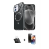 MARSİLYAN™- iPhone 11 Kılıf Kıvılcım Form Prime - Siyah 3D Antistatik Mat Seramik Nano Ekran Koruyucu + Kamera Lens Koruma Cam - SF