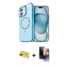MARSİLYAN™- iPhone 11 Kılıf Kıvılcım Form Prime - Siyah 3D Antistatik Mat Seramik Nano Ekran Koruyucu + Rainbow Kamera Lens Koruma Cam - KI