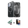 MARSİLYAN™- iPhone 11 Kılıf Kıvılcım Form Prime - Siyah 3D Antistatik Mat Seramik Nano Ekran Koruyucu + Raze Metal Kamera Lens - KI