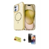 MARSİLYAN™- iPhone 11 Kılıf Kıvılcım Form Prime - Siyah 3D Antistatik Mat Seramik Nano Ekran Koruyucu + Rainbow Kamera Lens Koruma Cam - KI
