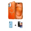 MARSİLYAN™- iPhone 11 Kılıf Kıvılcım Form Prime - Siyah 3D Antistatik Mat Seramik Nano Ekran Koruyucu + Neon Fosforlu Kamera Lens - MI