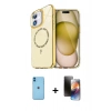 MARSİLYAN™- iPhone 11 Kılıf Kıvılcım Form Prime - Siyah 3D Antistatik Mat Seramik Nano Ekran Koruyucu + Neon Fosforlu Kamera Lens - MI