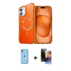 MARSİLYAN™- iPhone 11 Kılıf Kıvılcım Form Prime - Siyah 3D Antistatik Mat Seramik Nano Ekran Koruyucu + Neon Fosforlu Kamera Lens - YL