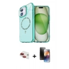 MARSİLYAN™- iPhone 11 Kılıf Kıvılcım Form Prime - Siyah 3D Antistatik Mat Seramik Nano Ekran Koruyucu + Pers Alüminyum Kamera Lens - KI
