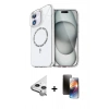 MARSİLYAN™- iPhone 11 Kılıf Kıvılcım Form Prime - Siyah 3D Antistatik Mat Seramik Nano Ekran Koruyucu + Raze Metal Kamera Lens - GS