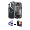 MARSİLYAN™- iPhone 11 Kılıf Kıvılcım Form Prime - Siyah 3D Antistatik Mat Seramik Nano Ekran Koruyucu + Raze Metal Kamera Lens - MR
