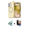 MARSİLYAN™- iPhone 11 Kılıf Kıvılcım Form Prime - Siyah 3D Antistatik Mat Seramik Nano Ekran Koruyucu + Raze Metal Kamera Lens - MI